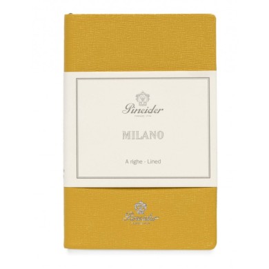 Тефтер Pineider Milano Notebook Leather Small Yellow