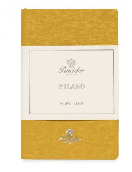 Тефтер Pineider Milano Notebook Leather Small Yellow