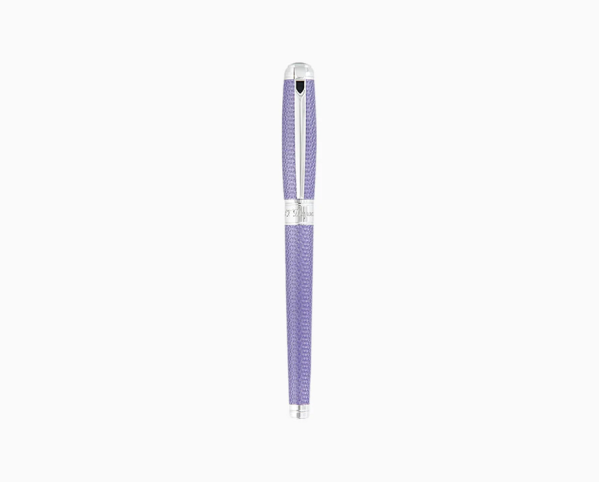 Писалка S.T.Dupont LINE D LARGE LILAC AND PALLADIUM LACQUERED FIREHEAD GUILLOCHE