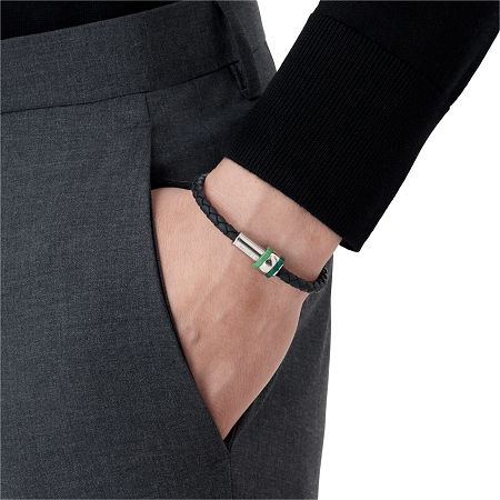 Мъжка гривна Montblanc 1858 Ice Sea green