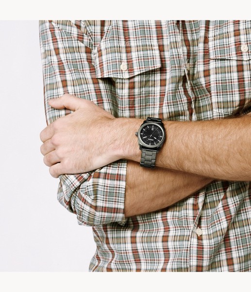 Fossil Machine Smoke Stainless Steel 