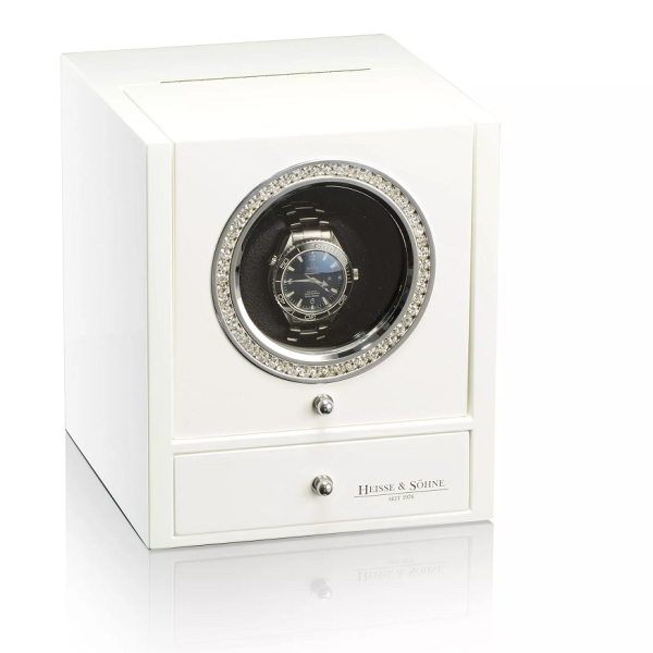 Кутия за навиване на часовници Heisse & Söhne Watch Winder Glamour - White