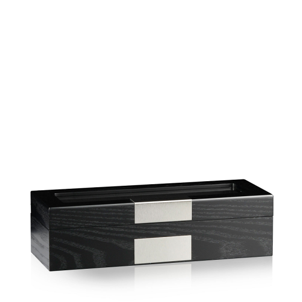 Кутия за часовници Heisse & Söhne Watch Box Monteray 5 Ash - Black Satin