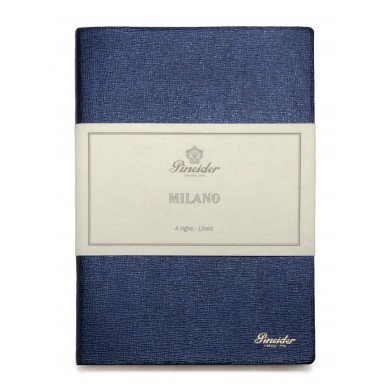 Тефтер Pineider Milano Notebook Leather Small Electric Blue