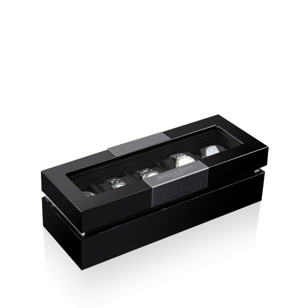 Кутия за часовници Heisse & Sohne Watch Box Executive 5 - Black/Black