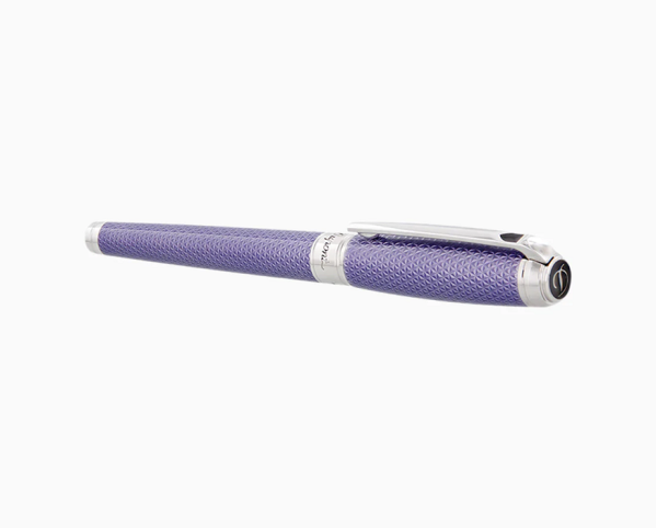 Писалка S.T.Dupont LINE D LARGE LILAC AND PALLADIUM LACQUERED FIREHEAD GUILLOCHE