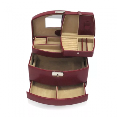 Кутия за бижута Windrose Jewelry Box Merino 15 - Red