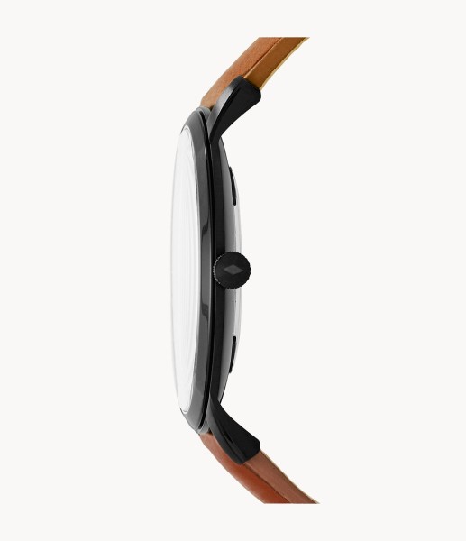 Fossil The Minimalist Slim Three-Hand Light Brown Leather
