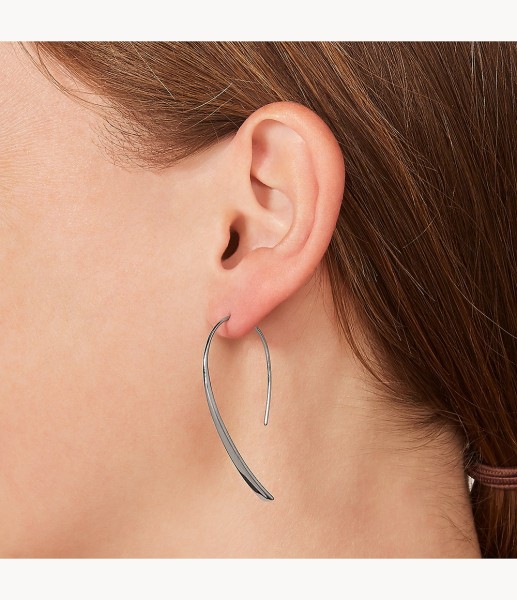 Дамски обеци Fossil Iconic Bevel Hoop