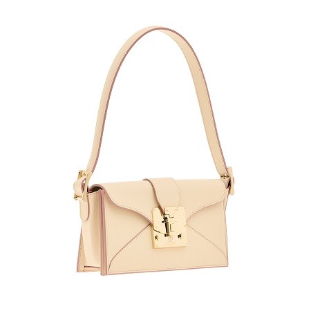 Чанта Pineider Envelope Bag in Smooth Leather Sand