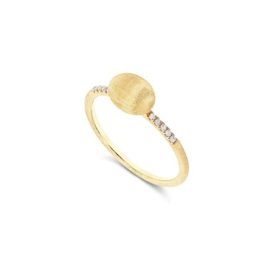 Nanis Пръстен - "Élite" gold boule and diamonds pavé ring baby