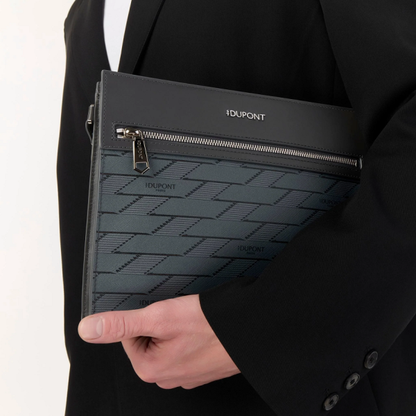Клъч S.T.Dupont 1872 Monogram Pouch Dark Grey