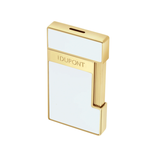Запалка S.T.Dupont Slimmy White Laquer and Golden