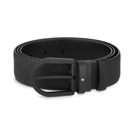 Колан Montblanc Horseshoe buckle black 35 mm