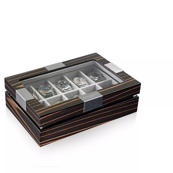 Кутия за часовници Heisse & Sohne Watch Box with Window Executive 10 - Makassar