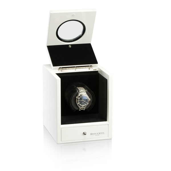 Кутия за навиване на часовници Heisse & Söhne Watch Winder Glamour - White