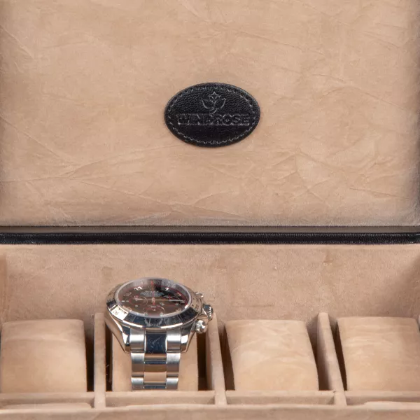 Кутия за часовници Windrose Watch Box Merino 8 - Black