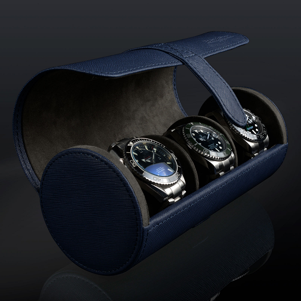 Кутия за часовници Heisse & Söhne Watch Roll Rondo 3 - Blue