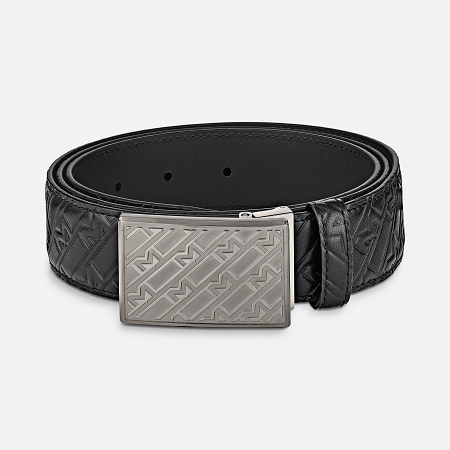 Колан Montblanc Plate Buckle with M Pattern Matt Ruthenium finish