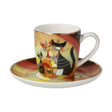 Чаша за кафе Goebel "Gatti in autunno" Rosina Wachtmeister