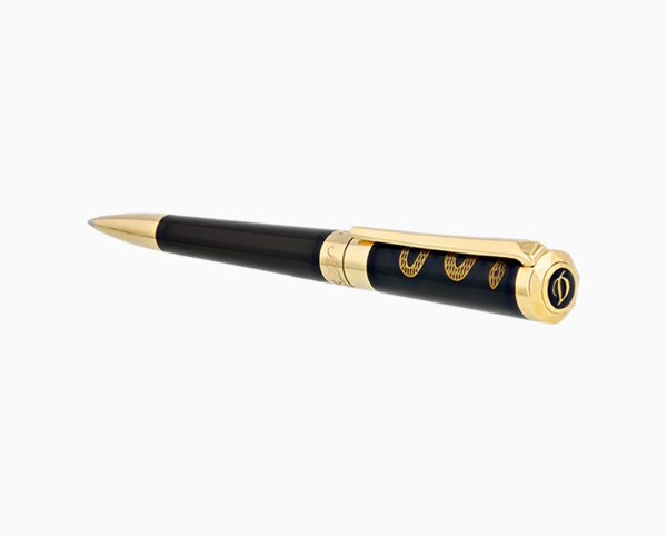 Химикалка S.T.Dupont LIBERTÉ HIPPOCRATE / BLACK LACQUER AND GOLD
