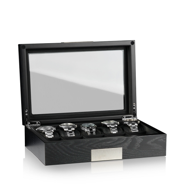 Кутия за часовници Heisse & Sohne Watch Box Monteray 10 Ash - Black Satin