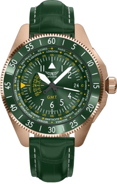 Часовник AVIATOR AIRACOBRA GMT 42.8MM