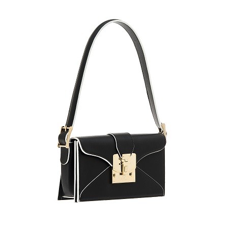 Чанта Pineider Envelope Bag in Smooth Leather Black