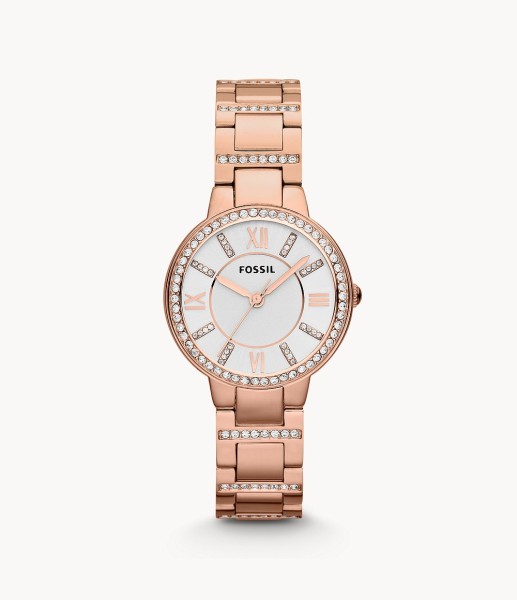 Fossil Virginia Rose-Tone Stainless Steel