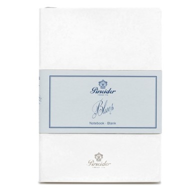 Тефтер Pineider Blues Notebook Leather Cover White