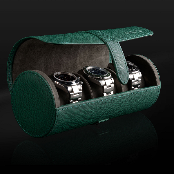 Кутия за часовници Heisse & Söhne Watch Roll Rondo 3 - Green