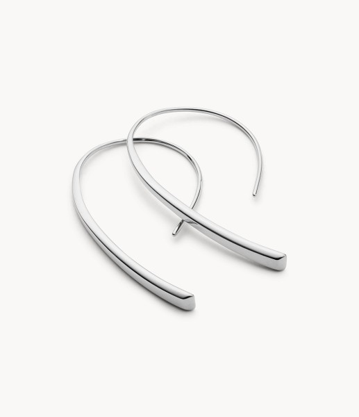 Дамски обеци Fossil Iconic Bevel Hoop