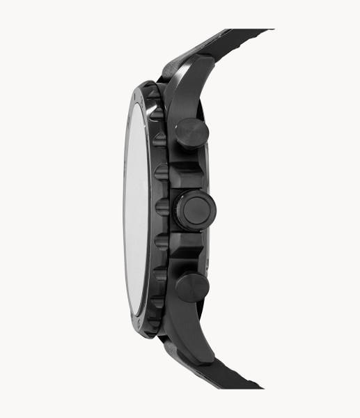 Fossil Nate Chronograph Black Leather