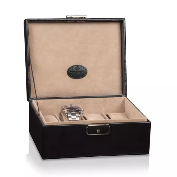 Кутия за часовници Windrose Watch Box Merino 8 - Black