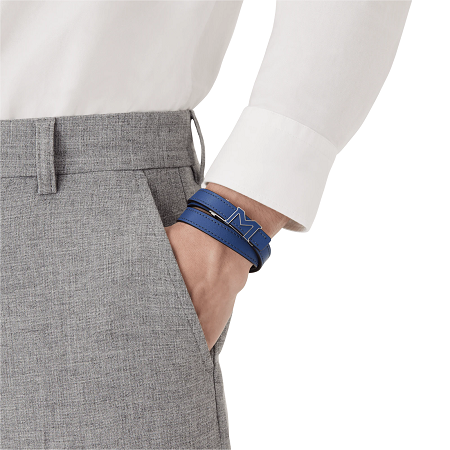 Мъжка гривна Montblanc M Logo Blue