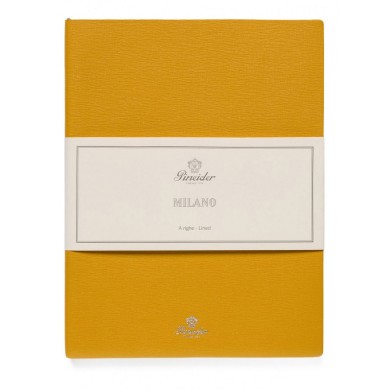 Тефтер Pineider Milano Notebook Leather Large Yellow