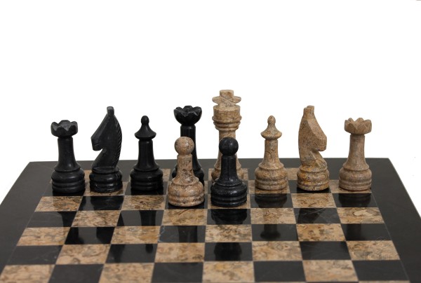 Italfama Шах BLACK AND BROWN MARBLE CHESS SET