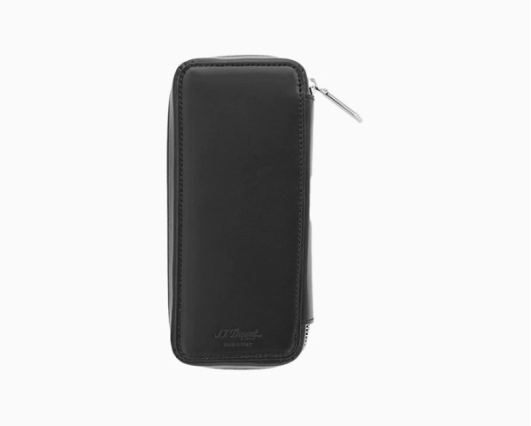 Калъф за 3 пишещи S.T.Dupont LINE D BLACK LEATHER CASE FOR 3 PENS