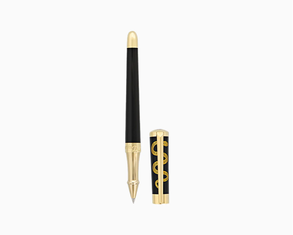 Ролер S.T.Dupont LIBERTÉ “HIPPOCRATE” / BLACK LACQUER AND GOLD