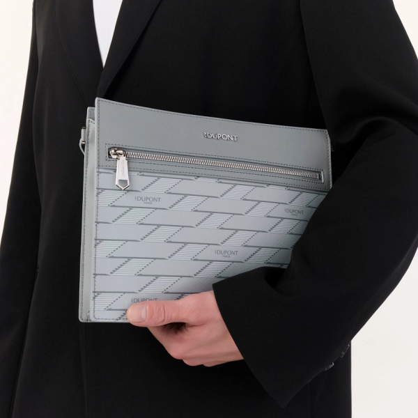 Клъч S.T.Dupont 1872 Monogram Pouch Light Grey