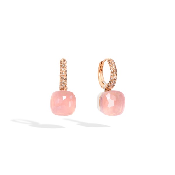 Pomellato Обеци - Rose Quartz Nudo Classic Earrings