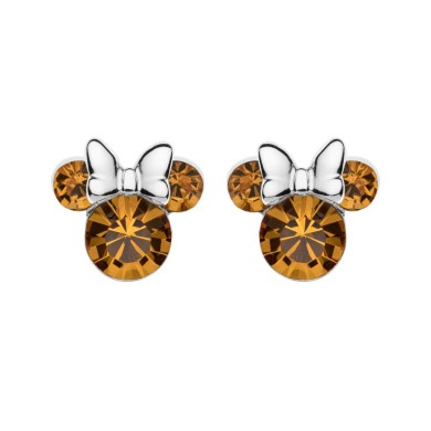 Обеци Disney Mickey Mouse Topaz Crystal Stone