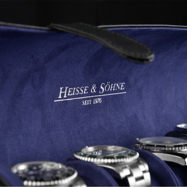 Кутия за часовници Heisse & Sohne Watch Roll Rondo 5 - Black / Blue