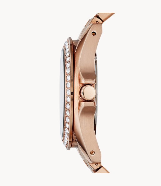 Fossil Riley Multifunction Rose-Tone Stainless Steel 