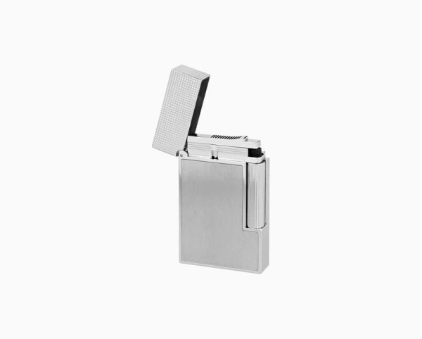 Запалка S.T.Dupont LIGNE 2 MICRODIAMOND HEAD BRUSHED PLATINUM