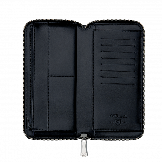 Висок портфейл S.T.Dupont LINE D ZIPPERED LONG WALLET WITH COIN PURSE