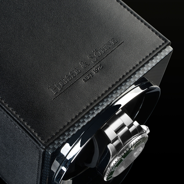Кутия за навиване на часовници Heisse & Söhne Watch winder Moon- Carbon