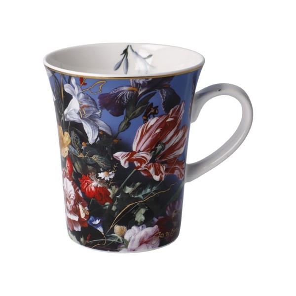 Goebel “Summer Flowers” Jan Davidsz de Heem 67-061-59-1 е изискана Artist Mug чаша от Fine Bone China с вместимост 400 мл, декорирана с пищен бароков флорален мотив и истинско злато. Част от колекция Artis Orbis, тя съчетава функционалност, великолепни цветове и непреходната красота на класическото европейско изкуство.