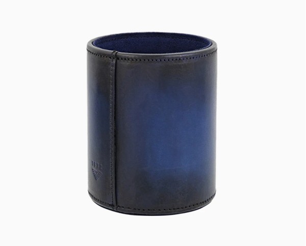 Поставка за пишещи S.T.Dupont ATELIER BLUE LEATHER PEN POT