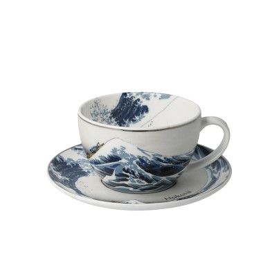 Чаша за чай и капучино Goebel "Great Wave" Katsushika Hokusai